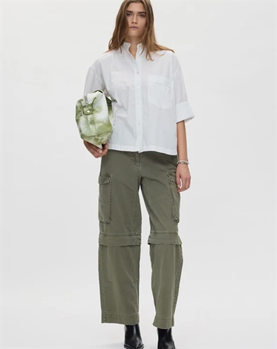 Rabens Saloner - Frema Canvas Cargo Bukser - Washed Sage